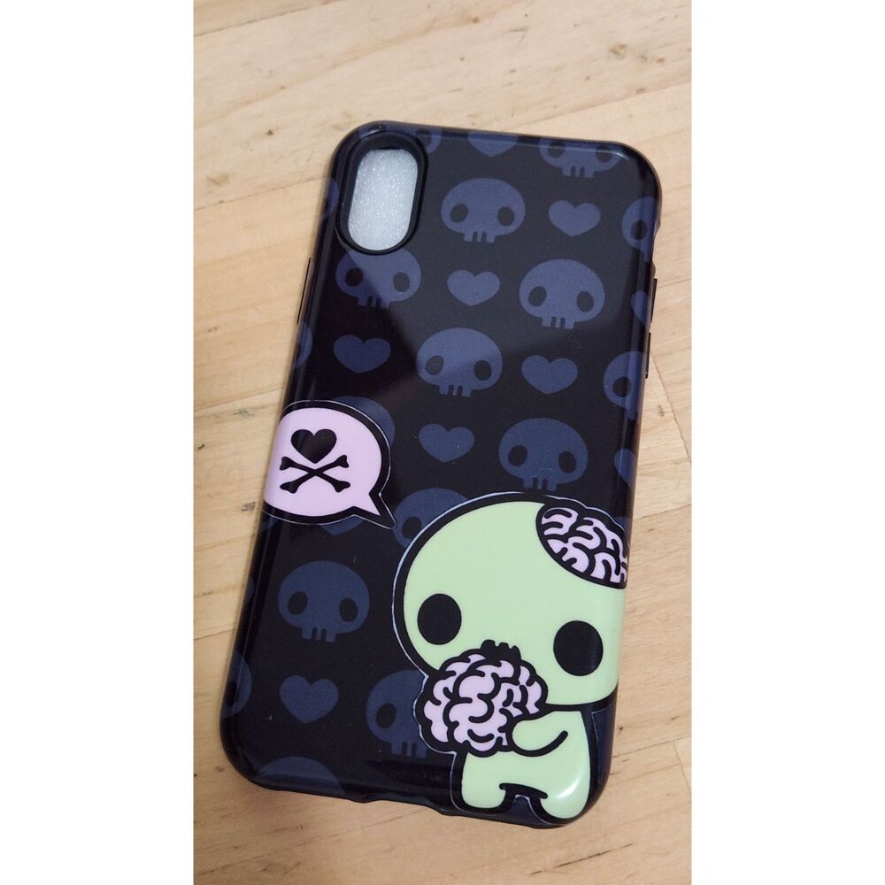 Y2K Kawaii Emo Zombie Skull Phone Case for iPhone XS